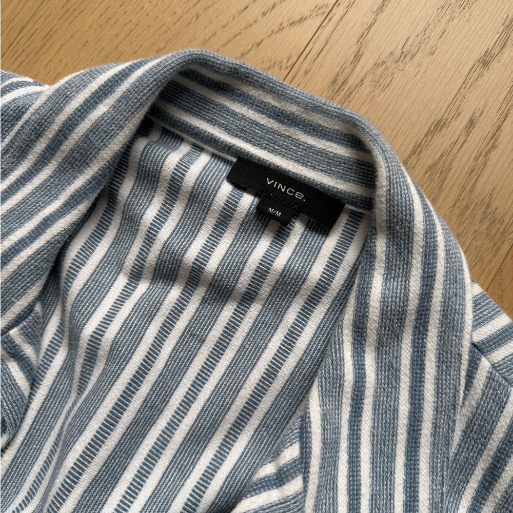 Vince Blue and White Striped Knit